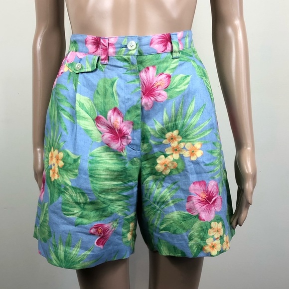 Vntg. Lauren Ralph Lauren Linen 2 Pc. Short Set - Picture 11 of 11